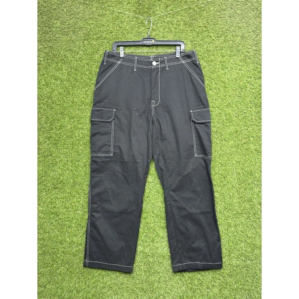 TRUE RELIGION Cargo Pants Mens 32x30 Baggy Skater Relaxed Fit y2k Grunge Black